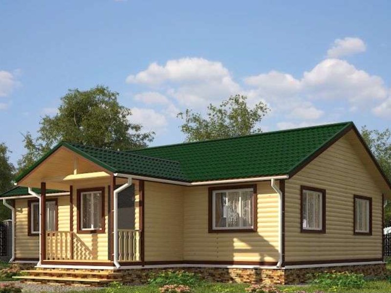 Дом из бруса / каркасный 2 этажный 11х12 м