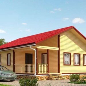 Дом из бруса / каркасный 9х9 м