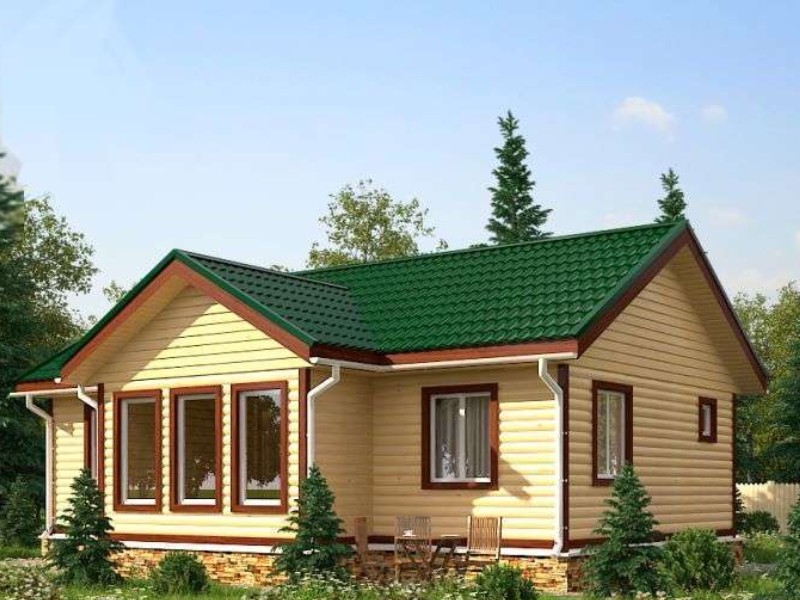 Дом из бруса / каркасный 7,5х10 м