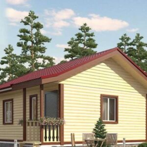 Дом из бруса / каркасный 7х7,5 м