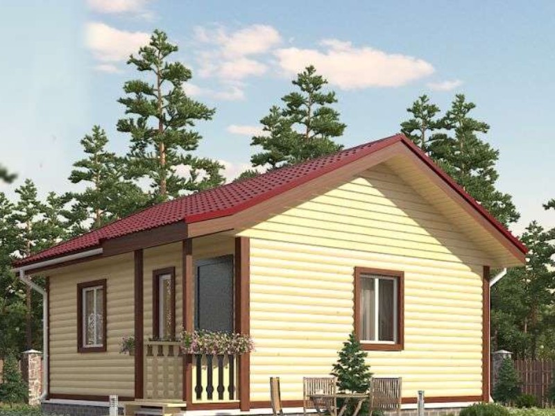 Дом из бруса / каркасный 7х7,5 м